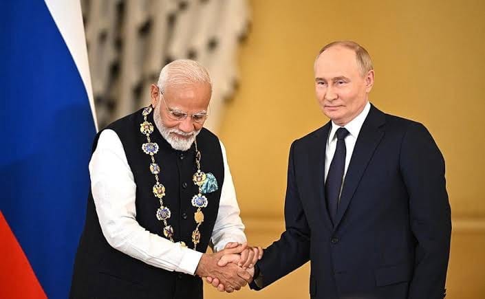 PUTIN SAYS INDIA SHOULD BE RECOGNIZED AS A GLOBAL SUPERPOWER FOR GROWING INFLUENCE AND CAPABILITY